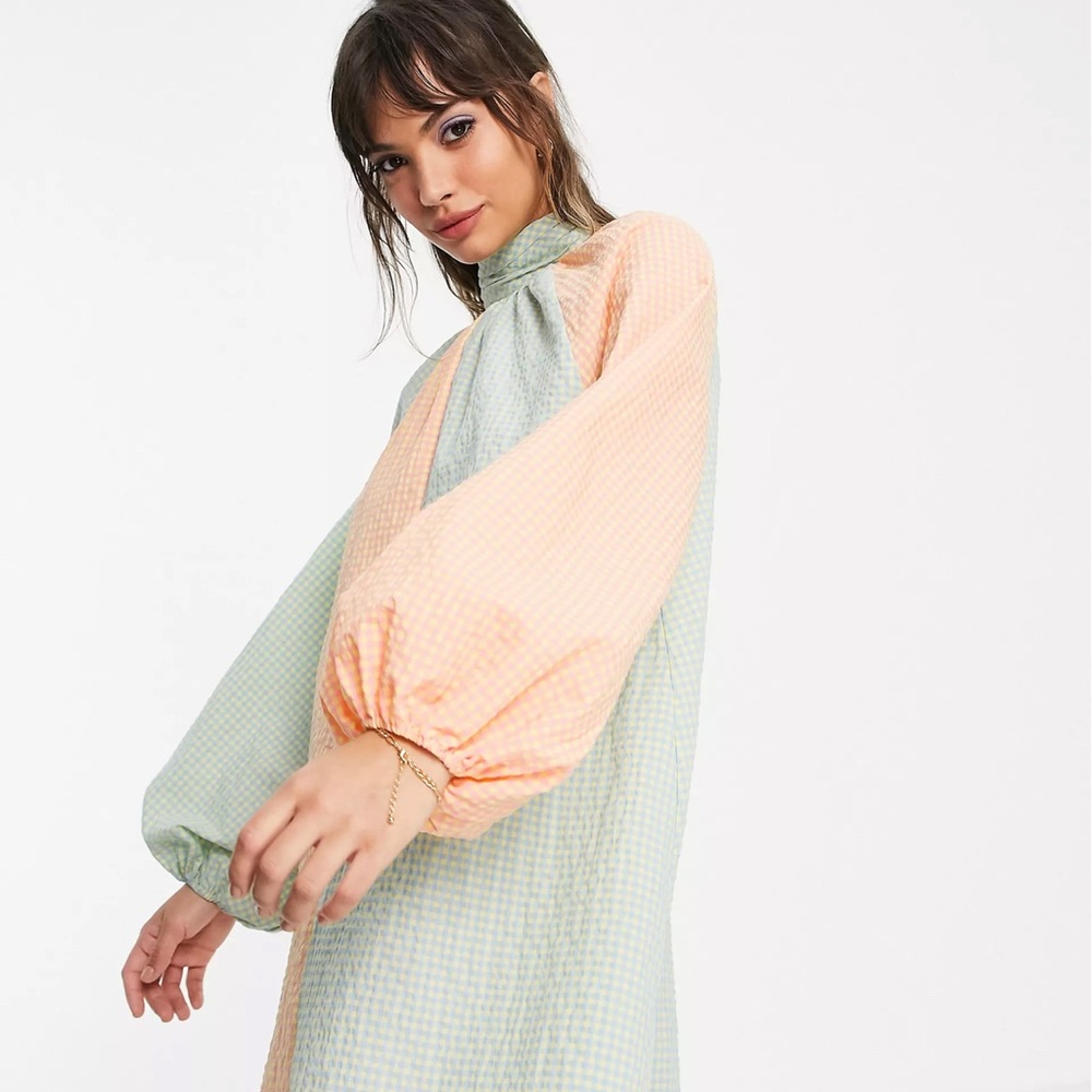 ASOS Lost Ink High Neck Smock Dress - Size US 4